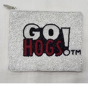 Arkansas Razorbacks Beaded Zip Pouch – Go Hogs